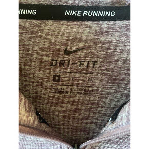 Nike Running Dri Fit Pullover Full Zip Pink Size Small With Thumb Holes - Picture 7 of 7